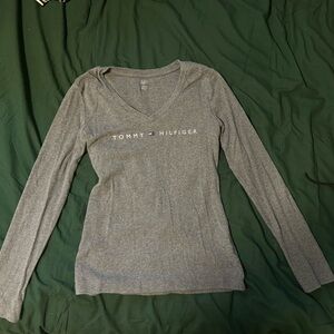 Tommy Hilfiger Heather Gray Long Sleeve Tee